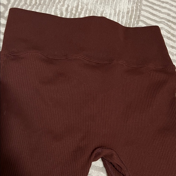 Women's Brown Ribbed Active Set - Picture 6 of 10